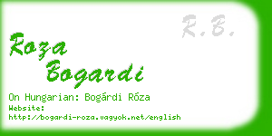 roza bogardi business card