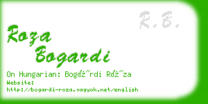 roza bogardi business card